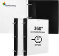 Tashkummy 360° Pivotable 3 Ring Binder, Upgraded Foldable Binders 1 inch 2 Pack by 360%C2%B0PivotableBinderNotebook