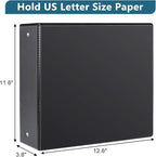 CIXILDTS 3" 3 Ring Binder, Standard 3-Inch Round Ring Binder Fit Letter Size - Image 2