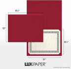 LUXPaper 9.5" x 12" Certificate Holders | Burgundy Linen | 100lb. Cover | 50 Qty - Image 4