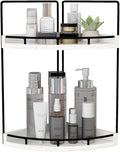 Dorhors 2-Tier Rustic White Corner Bathroom Shelf by Dorhors