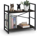 CAPHAUS 2 Tier Small Bookshelf, 24 Inch Width Free Standing Shelf, Bookcase by CAPHAUS