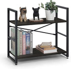 CAPHAUS 2 Tier Small Bookshelf, 24 Inch Width Free Standing Shelf, Bookcase by CAPHAUS
