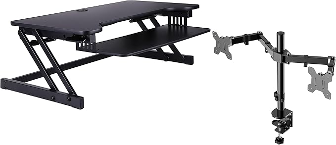 Rocelco 37.5" Deluxe Height Adjustable Standing Desk Converter by Rocelco