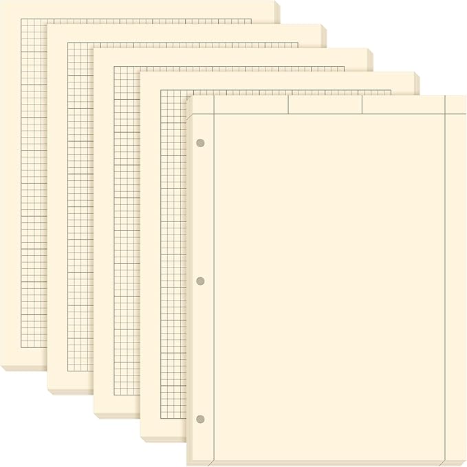 Seajan 5 Pcs Engineering Paper Notebook Engineering Computation Pad 8.5 x 11 by Seajan