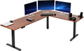 VIVO Electric Corner 84 x 63 inch L-Shaped Standing Desk, Memory Height