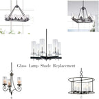 Sunwo Glass Shade Straight Cylinder Glass Lamp Shade Replacement - Image 3