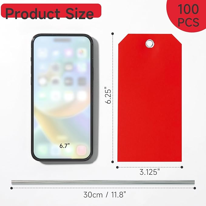 100 Plastic Shipping Tags - Image 2
