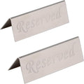 Reserved Sign - 10 Year's Use Stainless Steel Tabletop Sign Desk Top Stand Tent by JDYOOMI