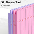 AILZFEI Pink Purple Legal Pads 8.5 x 11 Wide Ruled, Note Pads 30 Sheets/Pad - Image 3