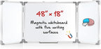 48” x 18” Foldable Whiteboard Dry Erase Board Large Tri Folding Whiteboard by Unknown