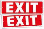 iSYFIX Exit Sign – 2 Pack 12x4 Inch – 40 mil Thick Polystyrene Plastic Sign by iSYFIXPREMIUMSIGNS