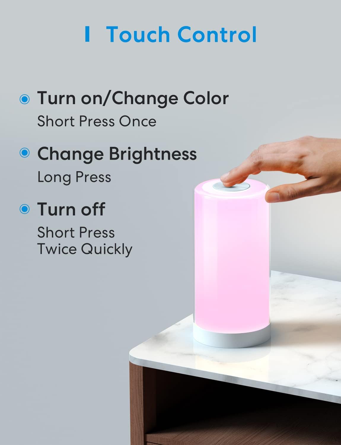 meross Smart Table Lamp, Compatible with Apple HomeKit and Amazon Alexa