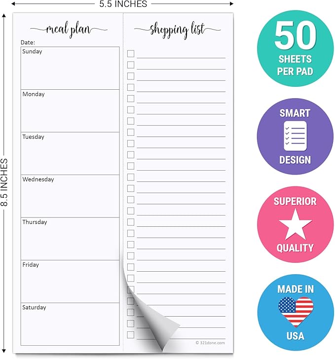 321Done Meal Planning Notepad - Image 2