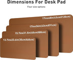 Aothia Leather Desk Pad Protector, Mouse Pad, Office Desk Mat, Non-Slip PU - Image 8