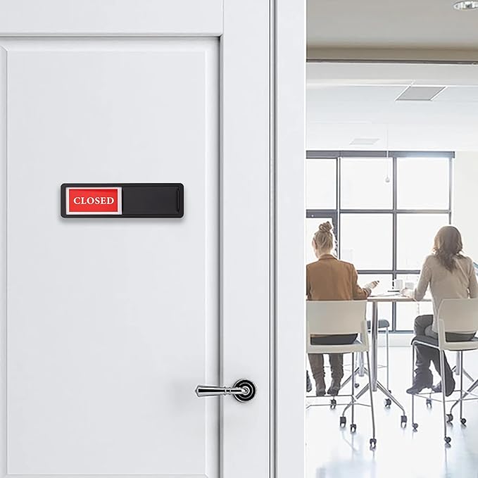 Open Closed Door Sign, Sliding Reversible Door Indicator Sign - Image 5
