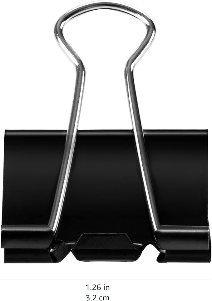 Amazon Basics Binder Paper Clips, Medium Clip, 2 Pack of 12 - Image 7