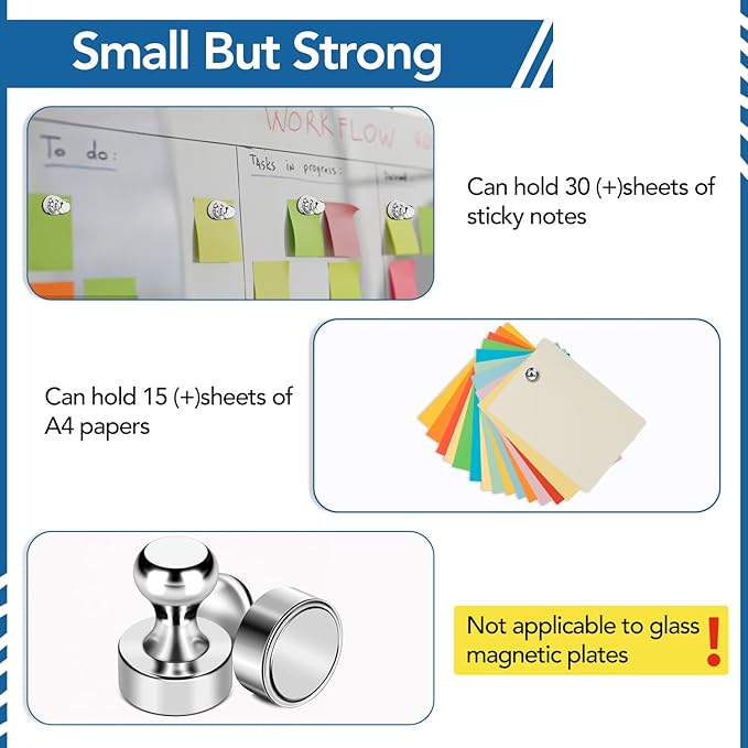 LOVIMAG Fridge Magnets 18Pcs Refrigerator Whiteboard Small Strong Magnet - Image 5