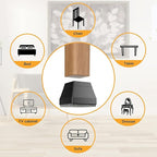 Square Chair Leg Protectors for Hardwood Floors, （Fit: 2.25" -2.75" Black）. - Image 7