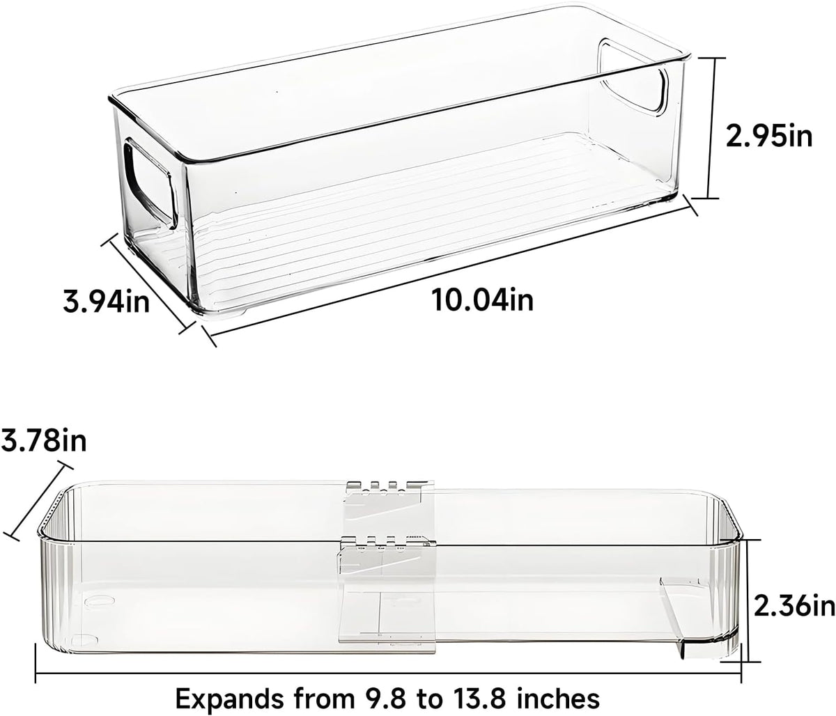 Kitchen plastic drawer organizer