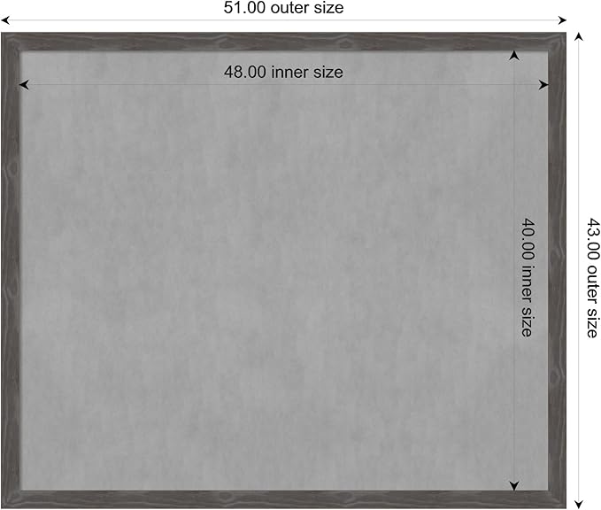 Amanti Art Grey Framed Magnetic Board 43x51 Oversize Vision Board - Image 4