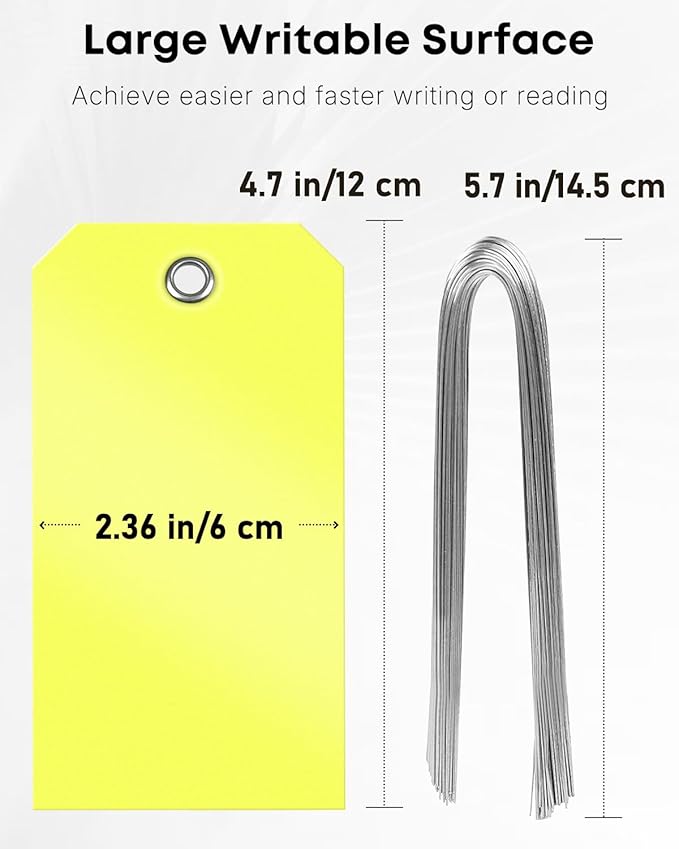 Uniclife 120 Pcs Yellow Plastic Tags - Image 6
