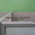 Printex Design - Personalized Office CUBICLE Name Plate & Sign. Modern Aluminum - Image 3