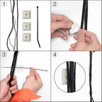 XHF 100 PCS 3/4" White Self Adhesive Cable Zip Tie Mounts Wire Cable Clips - Image 4