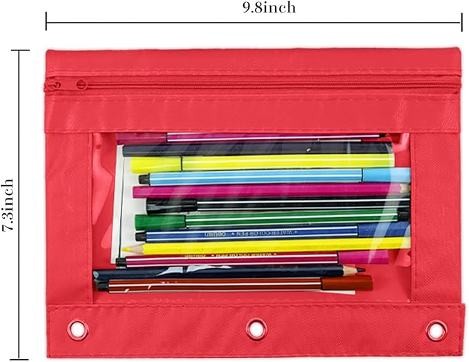 YoeeJob Pencil Pouch for 3 Ring Binder, Zipper Pencil Pouches Bulk, Pencil Case - Image 5