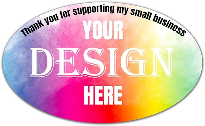 Custom 100-500 Stickers with Logo & Text by LAUKIYE