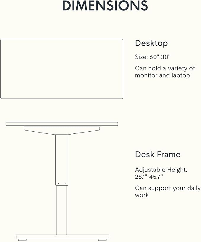 FLEXISPOT EN1 Bamboo Standing Desk, 60 x 30 Inches Whole-Piece Electric - Image 6