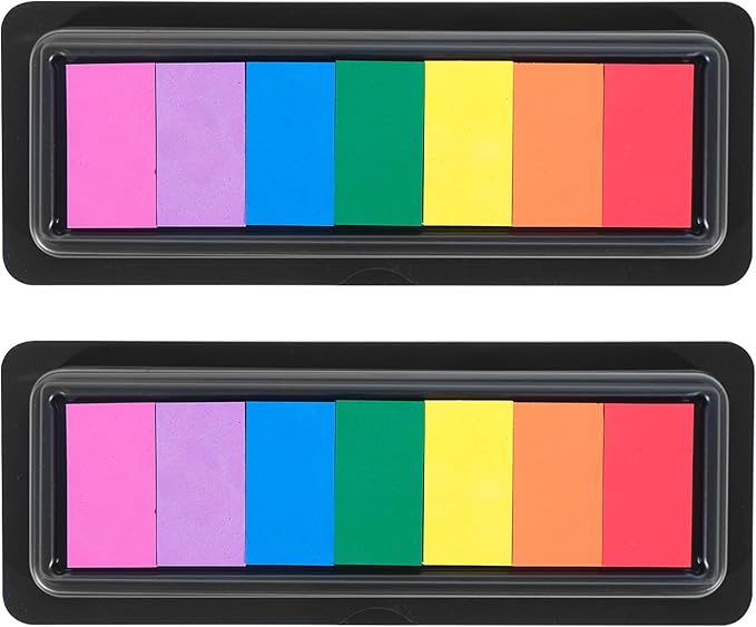 CraftyManor 7 Rainbow Colors Washable Stamp Pad by CraftyManor