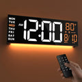 jall 16" large digital wall clock with remote, main product view