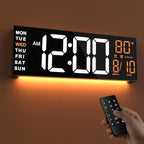 jall 16" large digital wall clock with remote, main product view