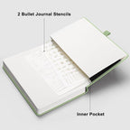 RETTACY Bullet Dotted Journal Notebook, 256 Pages, A5 Medium Size, Leather - Image 7