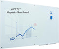 JYYPWB Magnetic Large Glass Board 72"x 48" Dry Erase Writing Board Premium by JYYPWB