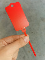 100pcs Reusable Blank Plastic Tags Ties Key Tags 1.45"*2.48" Serrated Tension - Image 7