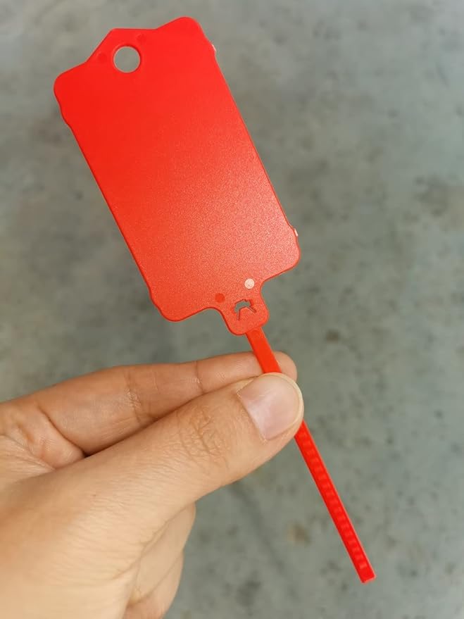 100pcs Reusable Blank Plastic Tags Ties Key Tags 1.45"*2.48" Serrated Tension - Image 7