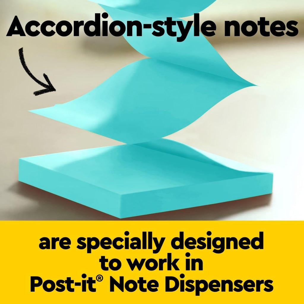 Post-it Note Dispenser, Geometric Design, 1 Dispenser, 1 Pad, 45 Sheets | Pop-Up Notes, Classroom or Office Supplies