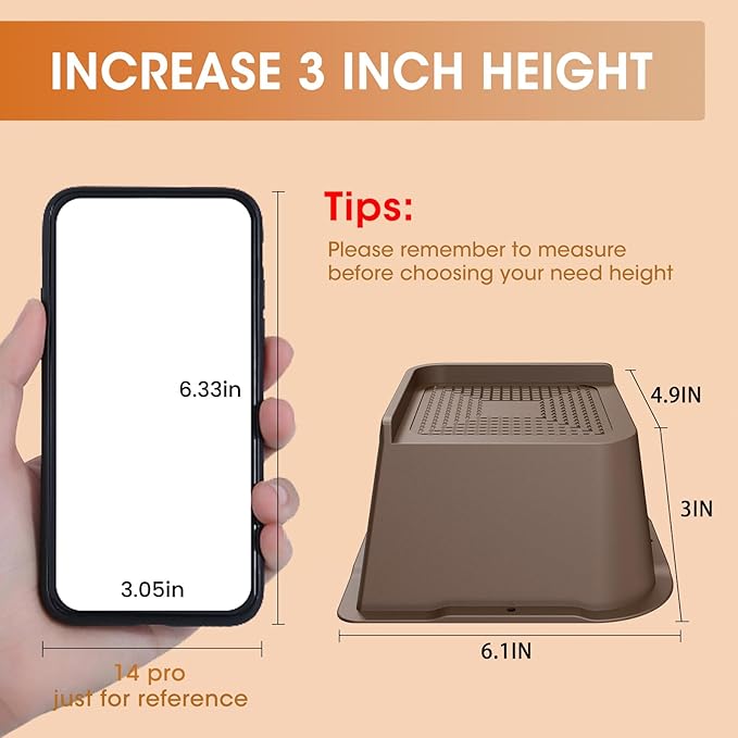 MXMZHXU Bed Risers 2 inch, 3 inch, 4 inch, 6 inch or 8 inch Heavy Duty - Image 2
