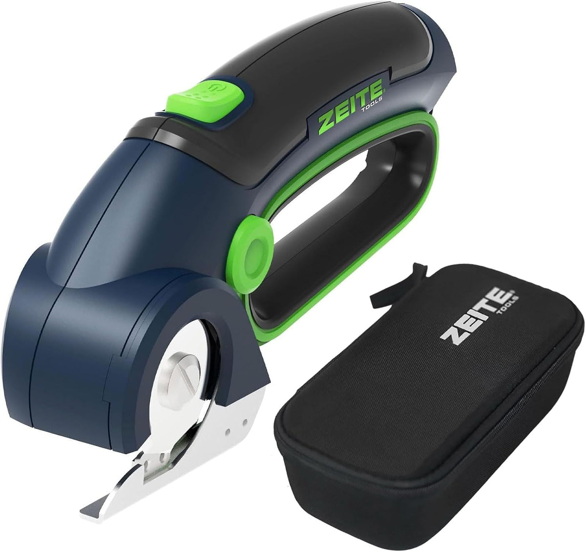 ZEITE 4V Cordless Electric Scissors,Cardboard Cutter with 2 Blades,Storage Bo...