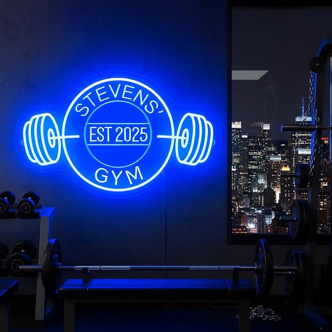 Customizable Gym Neon Sign Decor by HousignzNeonLightSigns