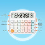 Pendancy Calculators Desktop 12 Digit, Gradient Pink Cute Basic Calculator - Image 3