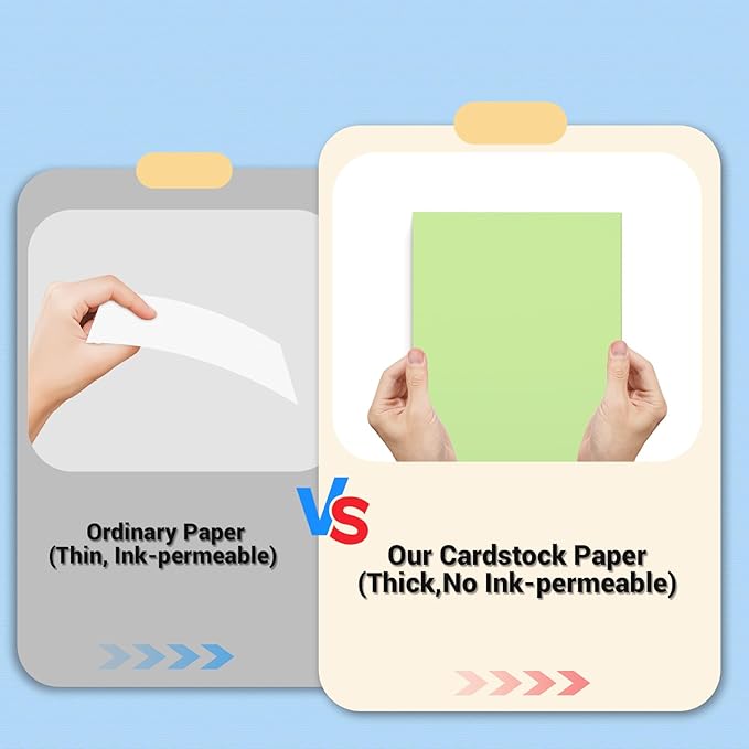 Cardstock 8.5 x 11, Thick Printer Paper 75 lb/200 gsm, 40 Sheets Card Stock - Image 4