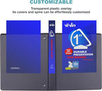 3 Ring Binder 1 Inch, ViVin Sturdy 1"-Slant D Ring Binder - Image 6