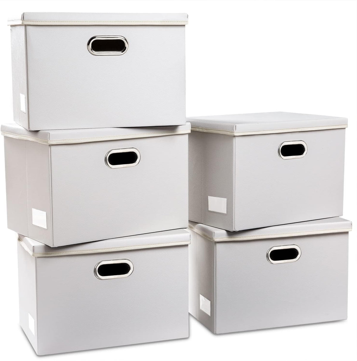 PRANDOM Large Stackable Storage Bins
