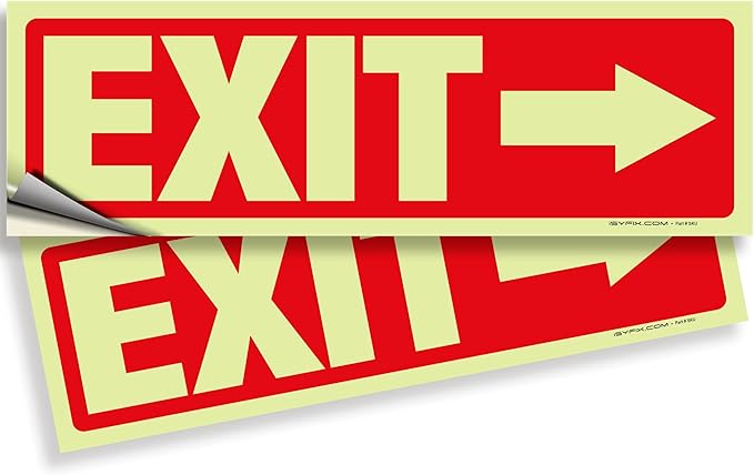 iSYFIX Exit Stickers Signs by iSYFIXPREMIUMSIGNS