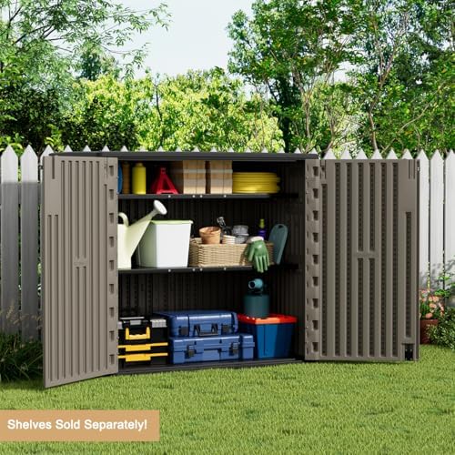 kinying outdoor horizontal storage sheds,outdoor storage cabinet waterproof, package contents