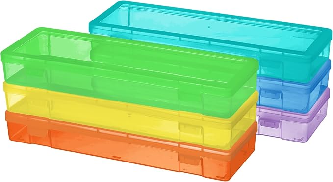 novelinks Stackable Plastic Clear Storage Box Containers by novelinks