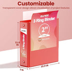 SUNEE 3 Ring Binder 2 Inch 1 Pack - Image 7