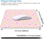 IMAYONDIA Pink Kawaii Mouse Pad, Cute Moon Bunny Small Mouse Mat，Aesthetic - Image 2